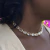 Colar Cristal oval ouro
