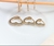 Kit Três Argolinhas Coração Cravejada , Banhado à Ouro 18k.
