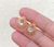 Brinco vazado crystal banhado a ouro 18k