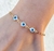 Pulseira olho grego banhada em ouro 18k