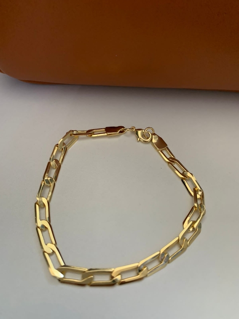 Pulseira Masculina life Banhada a ouro 18k