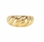 Anel croissant Banhado a Ouro 18k