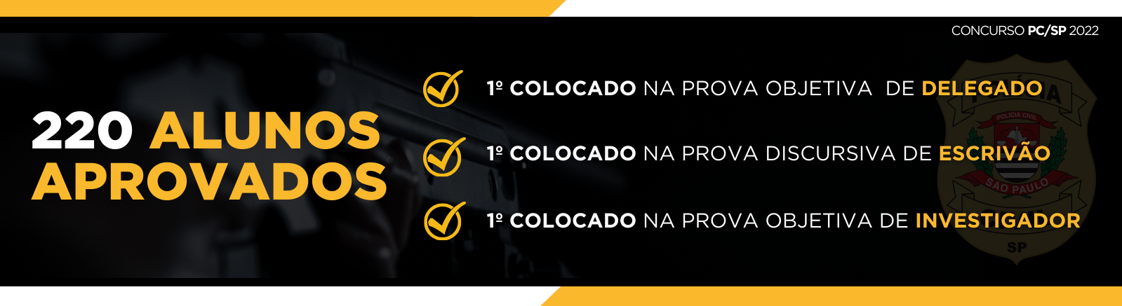 1º Colocado Preparatório Delegado, Escrivão, Investigador 