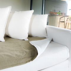 Pillow tussor 170x90 verde seco y blanco en internet