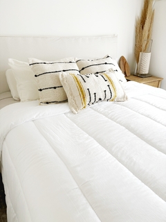 Edredón Deco Washed King Blanco - Maridaje Deco