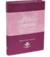 BÍBLIA COM ÍNDICE DIGITAL LETRA VERMELHA CAPA SINTÉTICA ROSA/VINHO