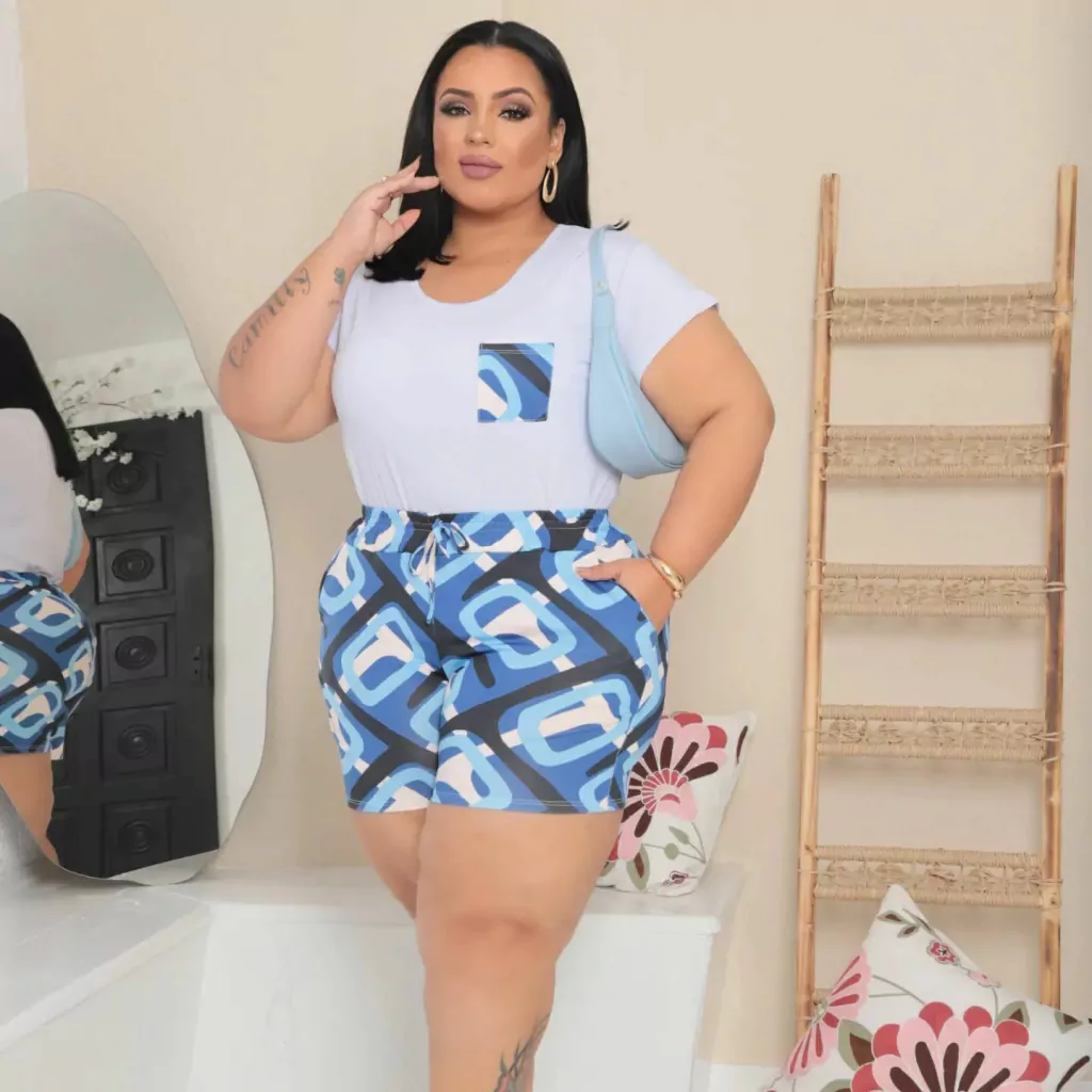 Conjunto Prisicila Em Malharia com Lycra ate Plus