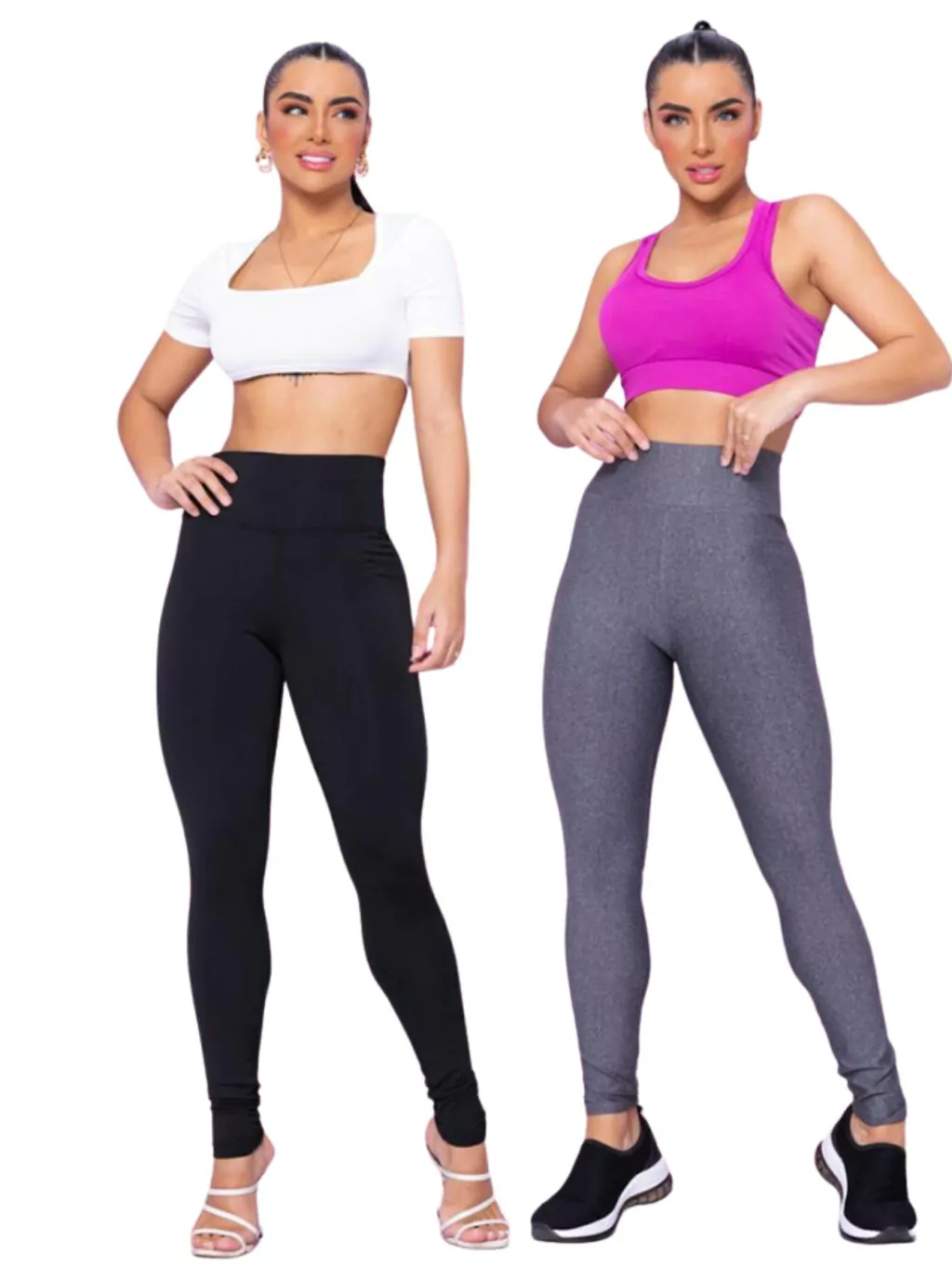 Kit 2 Calças Suplex Cintura Alta