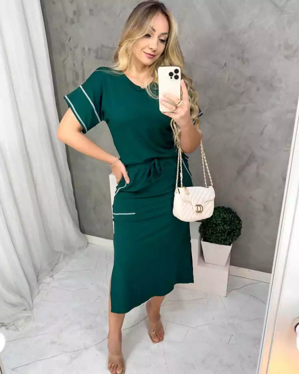 Conjunto moletinho destakhe costura