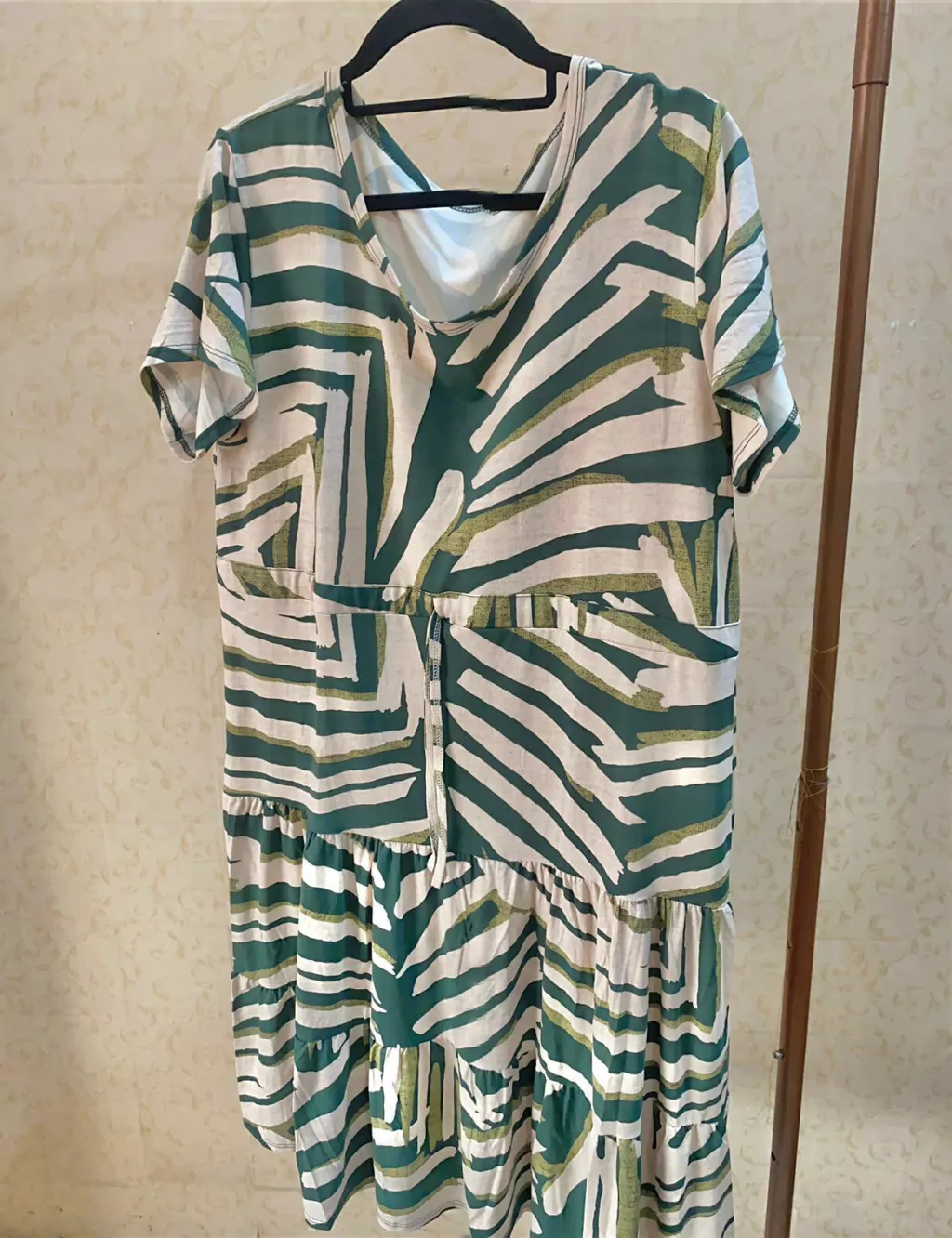 Vestido de malha prêmio estampado