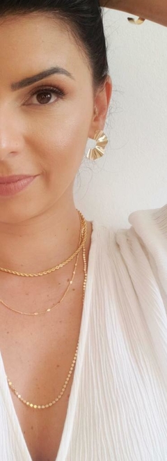 BRINCO LEQUE DOURADO - loja online