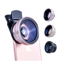 Profissional Lente universal para celular Super grande angular + macro dois em um lente para celular 37MM 0.45X 49UV - comprar online