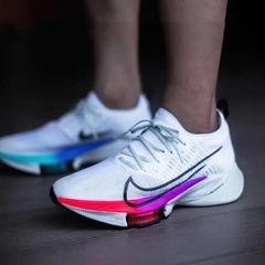 Tênis Esportivo Unissex Air Zoom Tempo Next % FK Branco Laço-Íris Maratona/De Corrida De Ar CI9923-100