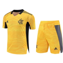 2022 23 flamenco Goleiro Roupas Treinamento Futebol Camisa De Manga Curta Amarela Barbosa Vitinho enry