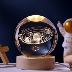 Lâmpada De Mesa De Cristal , Do Quarto Sono , Universo Série Luminosa Bola Luz Da Noite Decoração - comprar online