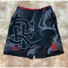 Calçao bermuda esportiva de time de futebol carioca fla flamengo rubro negro - Ponto Insular