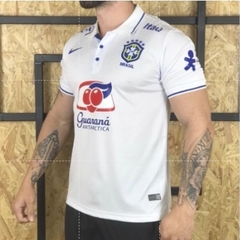 Camisa Brasil Seleção Brasileira Polo Preta 2022 Copa do Mundo Neymar / Vini Jr. / Ronaldo / Masculina