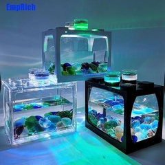 Aquário De Mesa Peixes Com Tanque Pequeno Tipo Leve