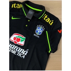 Camisa Brasil Seleção Brasileira Polo Preta 2022 Copa do Mundo Neymar / Vini Jr. / Ronaldo / Masculina na internet