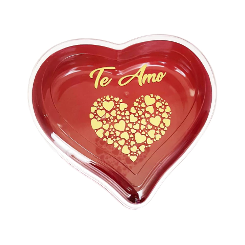 CAIXA CORACAO ACRILICA ESTAMPA TE AMO - comprar online