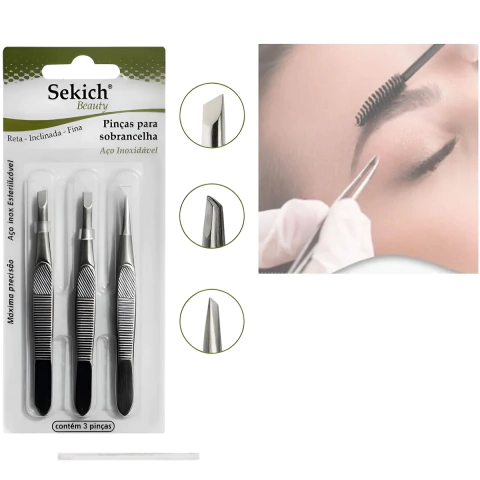 PINCA SOBRANCELHA KIT 3X1 REF 1302 - comprar online