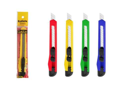 ESTILETE PEQ PLASTICO 9MM ESTREITO 1X1