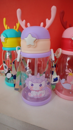 Termo infantil unicornio cuernitos - comprar online