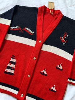 cardigan marinheiro tricot / M - comprar online