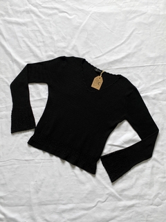 blusa tricot renda / M