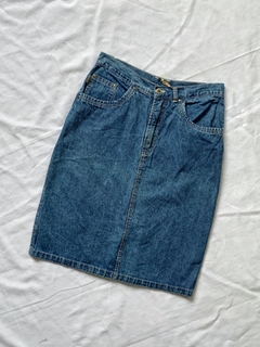 saia jeans cintura alta / 42