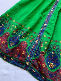 vestido floral verde / M - loja online