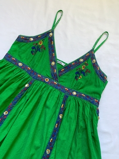 vestido floral verde / M - comprar online