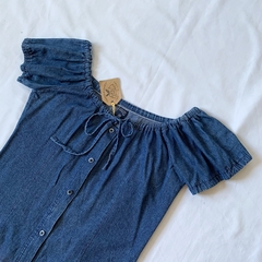 vestido jeans manga curta / M - comprar online