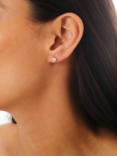 Brinco Ponto de Luz Incolor | Prata 925