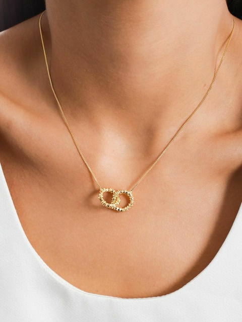 Colar Elos Diamantado Dourado - comprar online