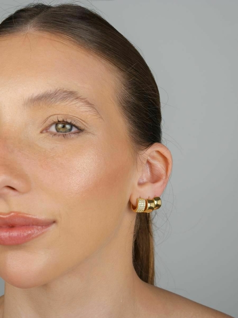 Trio de Argola Redonda Dourada - comprar online