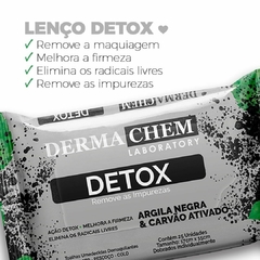 Lenço Demaquilante Detox Argila Negra e Carvão Ativado - comprar online