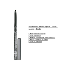 Delineador Retrátil para Olhos - 350mg Preto - comprar online