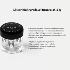 Glitter Biodegradável Branco AUÁ 1g na internet
