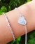 Pulseira inicial feita a mão - Fina Cereja