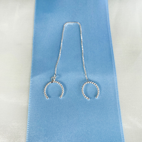 Piercing Fake Duplo Fio Prata 925