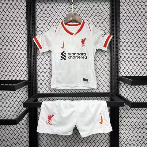 Conjunto infantil Liverpool 2024/25 branco