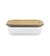 POTE DE VIDRO COM TAMPA DE BAMBU - 1.520ML - comprar online