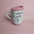 Caneca Tia com alça de coração e tampa rosa