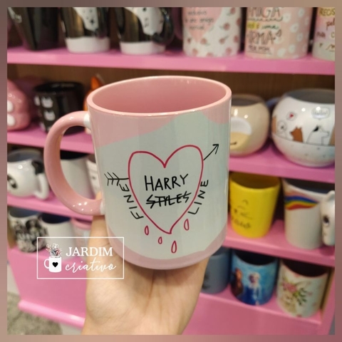 Caneca com alça rosa Harry Styles Fine Line