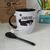 Caneca com colher preta Logística - loja online