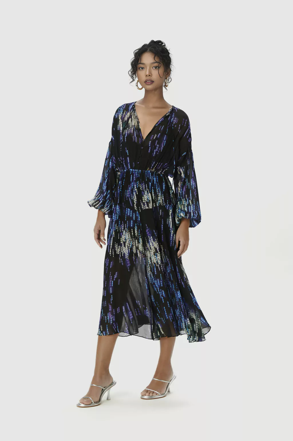 Vestido Midi Fluido Animale