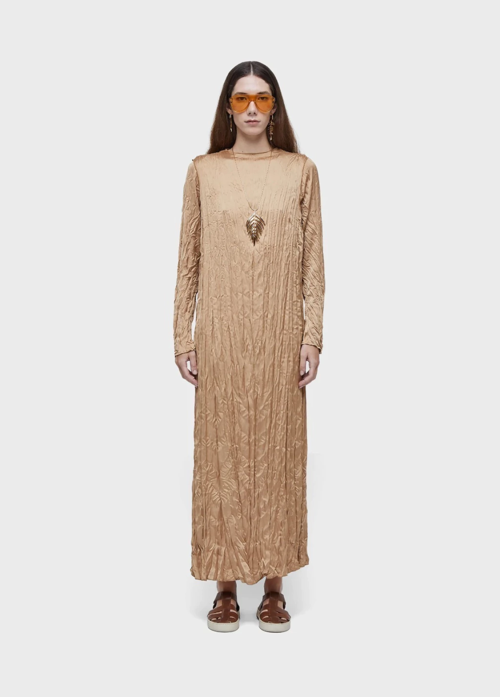 VESTIDO WRINKLED SATIN OSKLEN