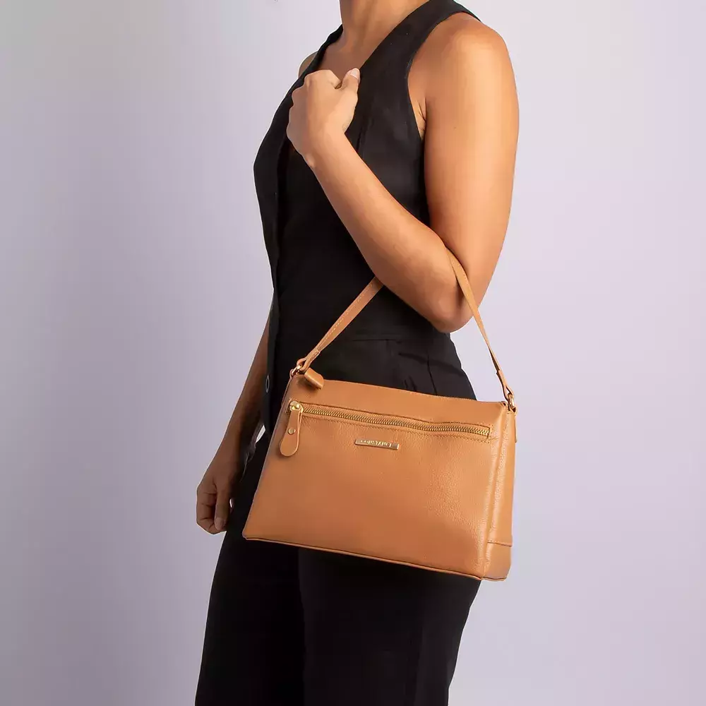Bolsa Couro Tiracolor Caramelo C54503012