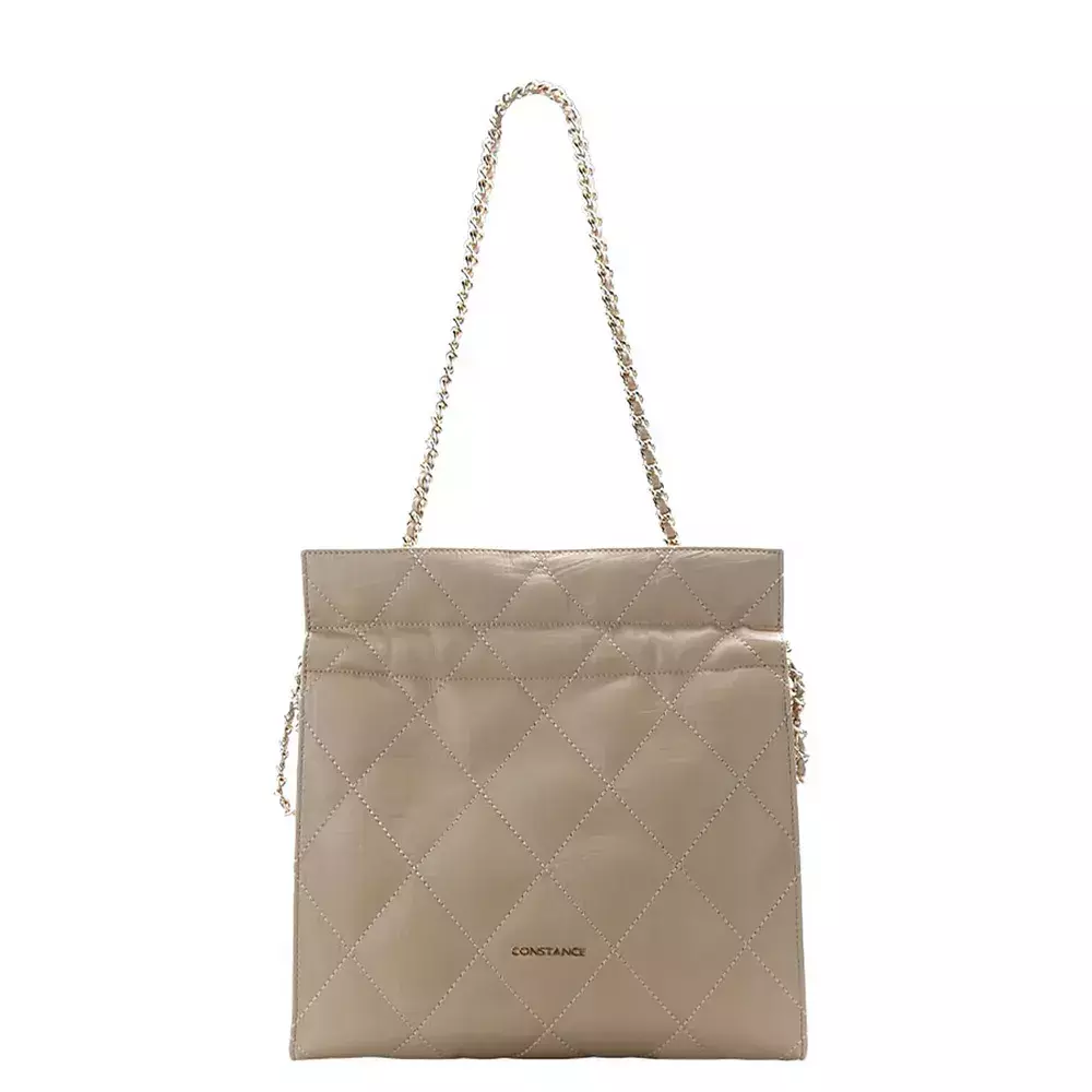 Bolsa Tiracolo Franzida Bege